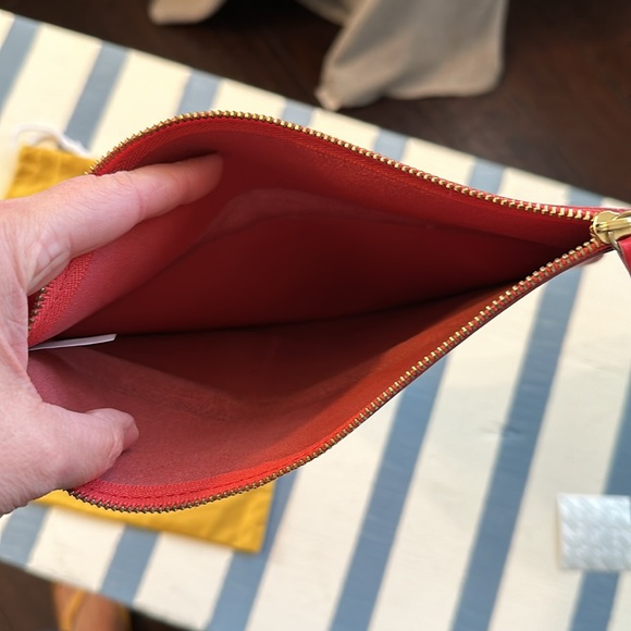 Minor History Red Leather Envelope Clutch - Picture 3 of 7